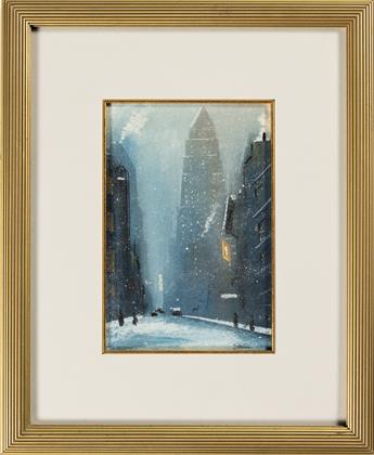 LEON DOLICE Snowy Day, New York.